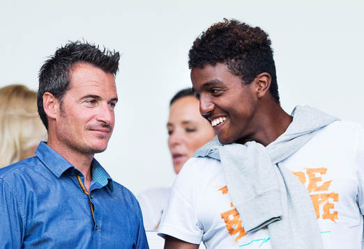 Tennisspelaren och tränaren Galo Blanco och Elias Ymer
