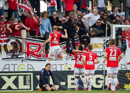 Kalmarspelarna Markus Thorbjörnsson, Papa Alioune Diouf,