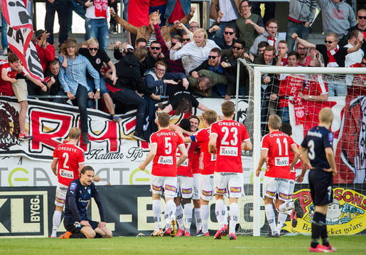 Kalmarspelarna Markus Thorbjörnsson, Papa Alioune Diouf,
