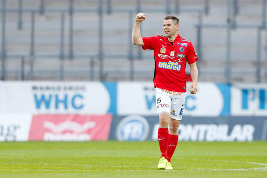 Falkenbergs Stefan Rodevåg jublar