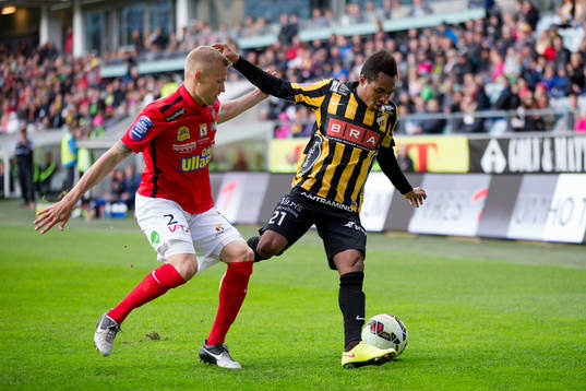Häckens Nasiru Mohammed mot Falkenbergs Rasmus Sjöstedt