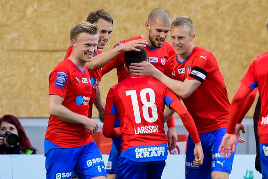 Helsingborgs Jordan Larsson klappas om