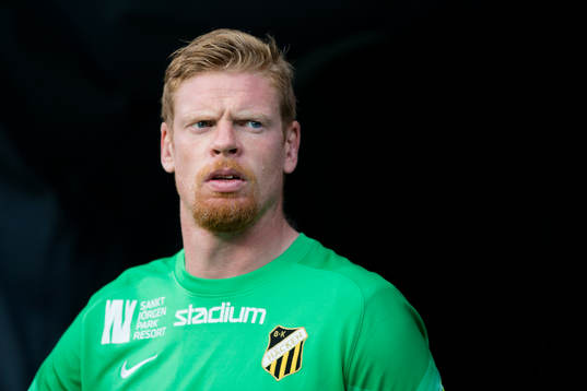 Häckens målvakt Christoffer Källqvist innan