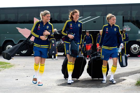 Sveriges Olivia Schough, Lotta Schelin och Sara Thunebro
