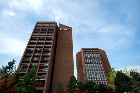 Vy över spelarnas hotell