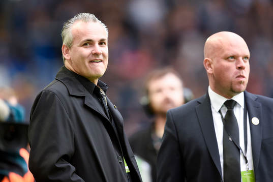 s VD Johan Segui innan fotbollsmatchen i Allsvenskan mellan