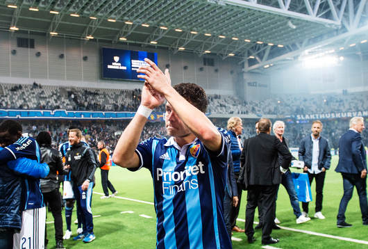 Djurgårdens Kerim Mrabti jublar