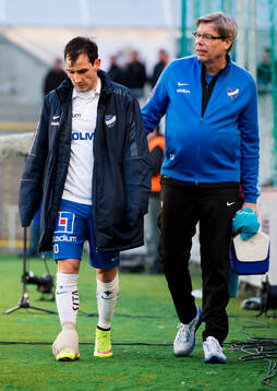 Norrköpings Nikola Tkalcic stukade foten