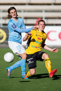 Elfsborgs Anton Lans och Malmö FFs Pawel Cibicki