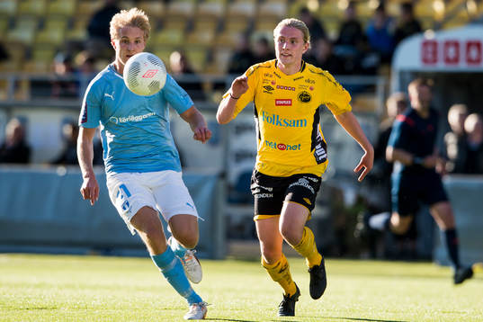 Malmö FFs Franz Brorsson och Elfsborgs Viktor Götesson