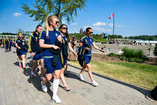 Sveriges Charlotte Rohlin, Emma Lund, Emilia Appelqvist och