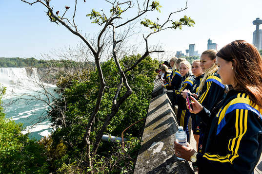 Sveriges Elin Rubensson, Jessica Samuelsson och Charlotte