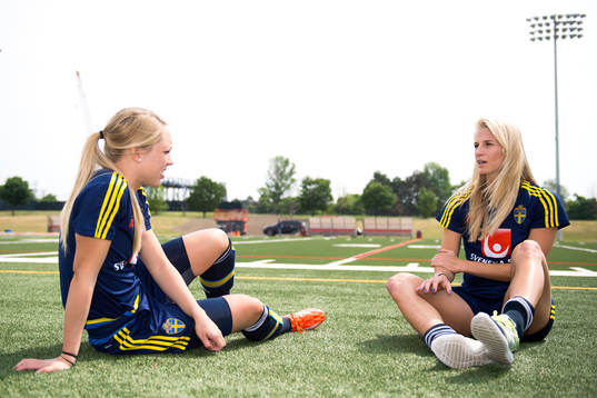Sveriges Elin Rubensson och Sofia Jakobsson