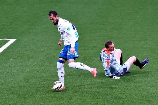 Norrköpings Emir Kujovic gör mål och 1-0 vid Kalmars
