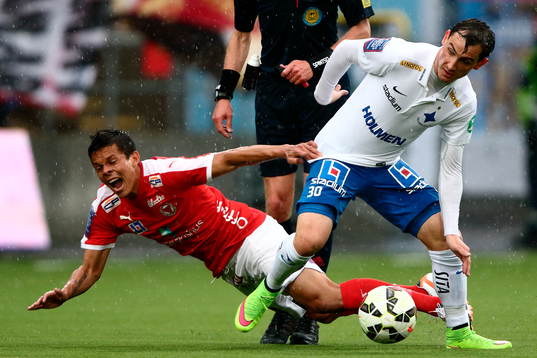 Kalmars Romário Pereira Sipião och Norrköpings Nikola
