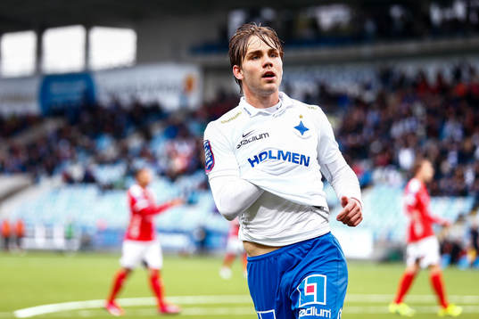 Norrköpings Christoffer Nyman jublar