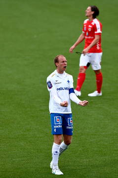 Norrköpings Andreas Johansson jublar och Kalmars Marcus