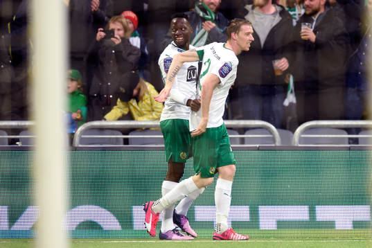 Hammarbys Amadaiya Rennie jublar