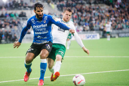 Halmstads Mohammed Ali Khan Hammarbys Måns Söderqvist