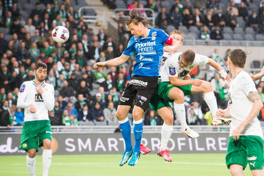 Halmstads Fredrik Liverstam och Hammarbys Mats Solheim