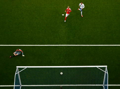 Mål 2-0 av Norrköpings Christoffer Nyman utanför bild,