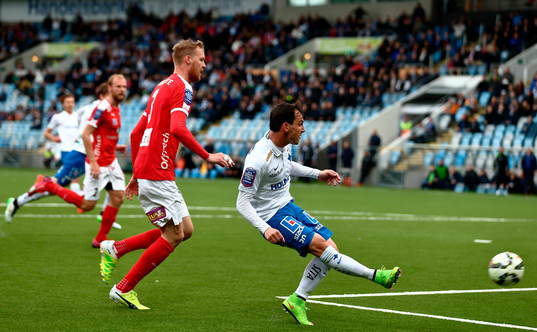 Kalmars Marcus Nilsson och Norrköpings Nikola Tkalcic