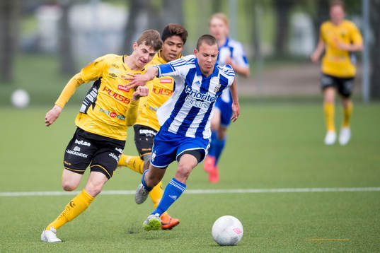 Kamp mellan IFK Göteborgs Sebastian Flohr och Elfsborgs