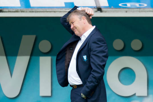 Malmö FFs tränare Åge Hareide deppar