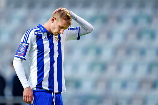 IFK Göteborgs Sebastian Eriksson deppar