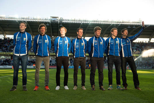 IFK Göteborgs orienteringslag avtackas i pausen av