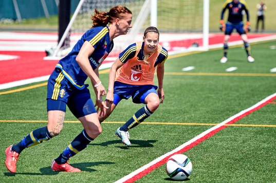 Sveriges Lotta Schelin och Charlotte Rohlin