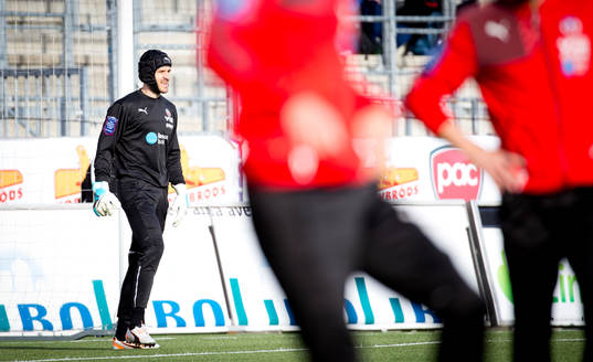 Helsingborgs målvakt Matt Pyzdrowski gör sin första