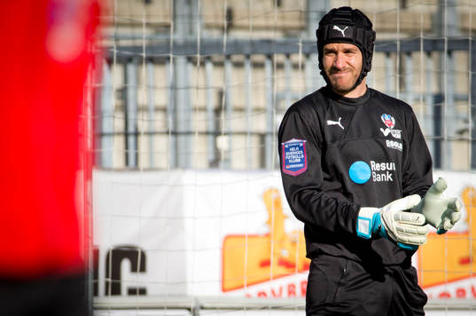 Helsingborgs målvakt Matt Pyzdrowski gör sin första
