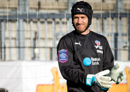 Helsingborgs målvakt Matt Pyzdrowski gör sin första
