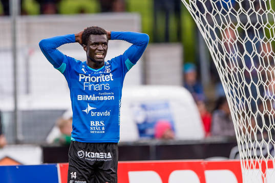 Halmstads Kwame Karikari deppar
