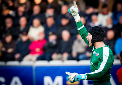 Helsingborgs målvakt Matt Pyzdrowski jublar