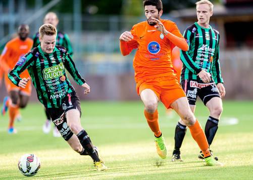 Varbergs Anton Tideman och Athletics Luca Gerbino Polo