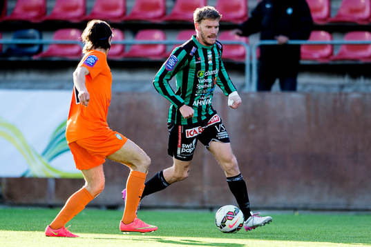 Athletics Linus Smedjegård  och Varbergs Karl Söderström