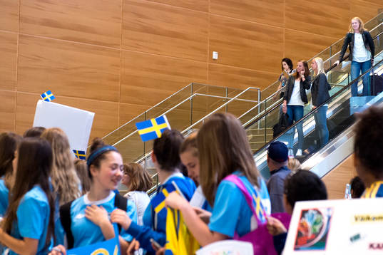 Sveriges Lotta Schelin, Caroline Seger och målvakt Hedvig