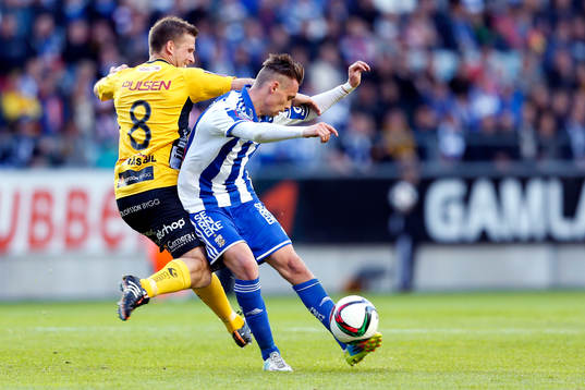 Elfsborgs Anders Svensson och IFK Göteborgs Jakob Ankersen