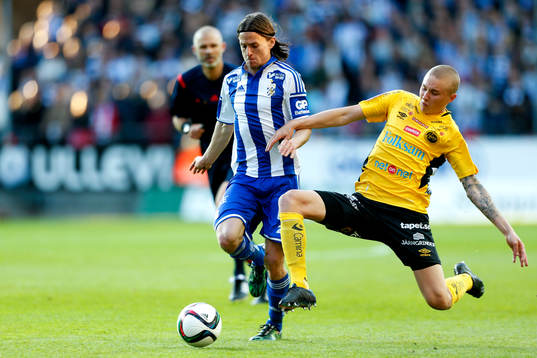 IFK Göteborgs Lasse Vibe och Elfsborgs Sebastian Holmén