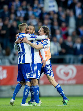 IFK Göteborgs Sebastian Eriksson, Haitam Aleesami och
