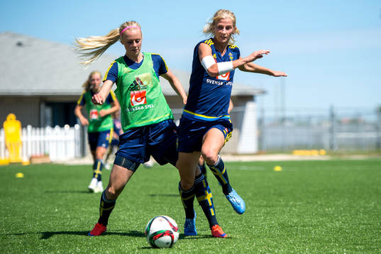Sveriges Amanda Ilestedt och Sofia Jakobsson