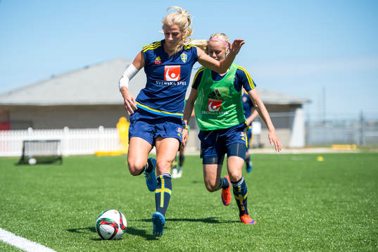 Sveriges Sofia Jakobsson och Amanda Ilestedt