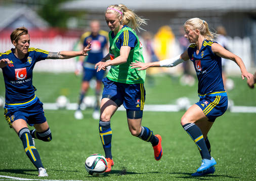 Sveriges Therese Sjögran, Amanda Ilestedt och Sofia
