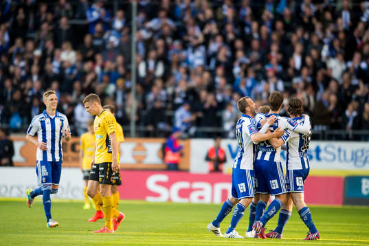 IFK Göteborgs spelare jublar