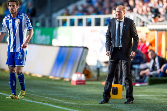 Elfsborgs manager Magnus Haglund irriterad