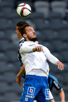 Djurgårdens Haris Radetinac och Norrköpings Emir Kujovic