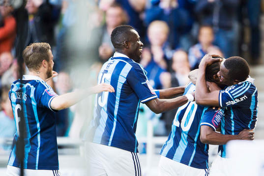 Djurgårdens spelare jublar