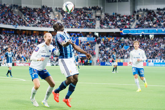 Norrköpings Andreas Johansson och Djurgårdens Sam Johnson